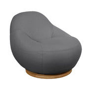 Thumbnail for Gem Lounge Chair with Teak Swivel : Grey Cane Line Airtouch