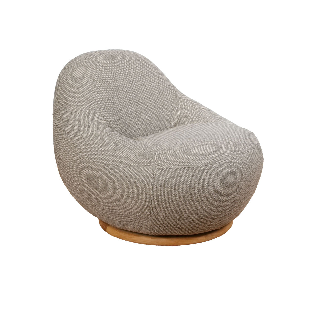 Gem Lounge Chair with Teak Swivel : Light Brown