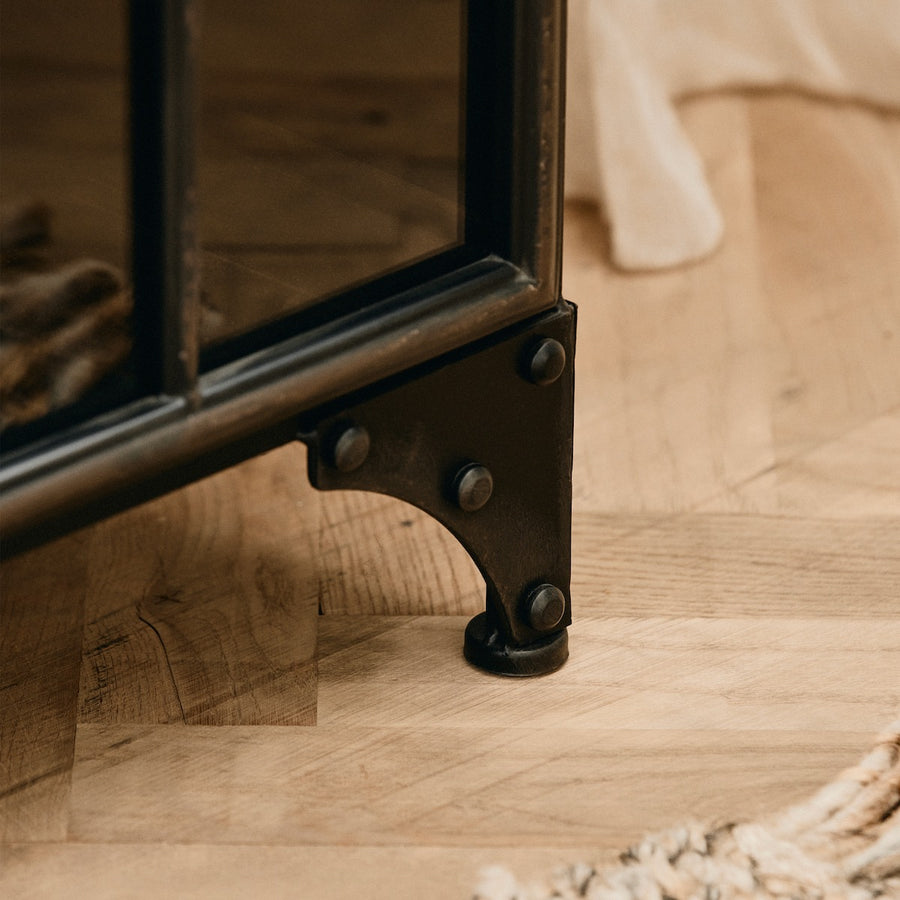 Iron & Glass Low Display Cabinet