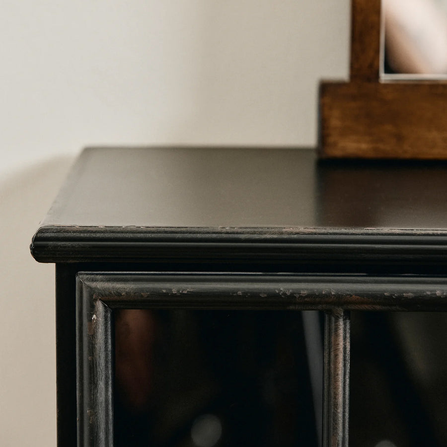 2 Door Iron & Glass Cabinet