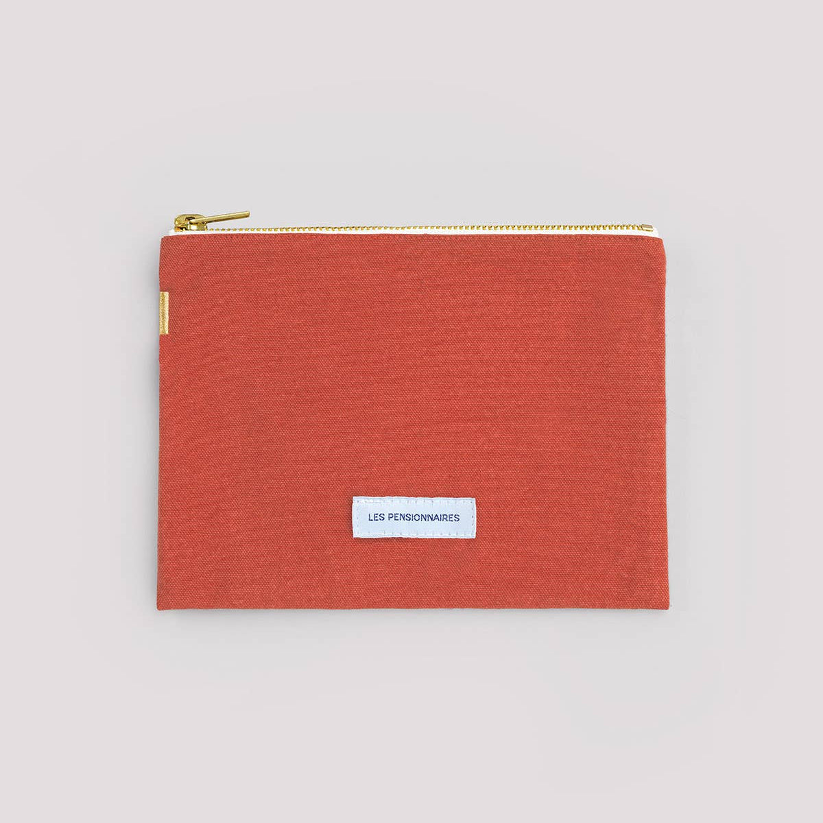 Small Pouch in Flamboyant Orange Organic Cotton Canvas