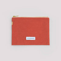Thumbnail for Small Pouch in Flamboyant Orange Organic Cotton Canvas