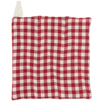 Thumbnail for Pot holder Red w/small Natural Checks