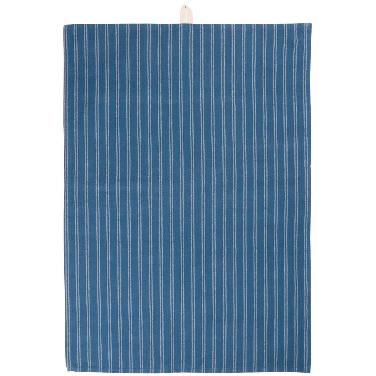 Tea Towel Samuel Dark Blue w/Thin Natural Stripes