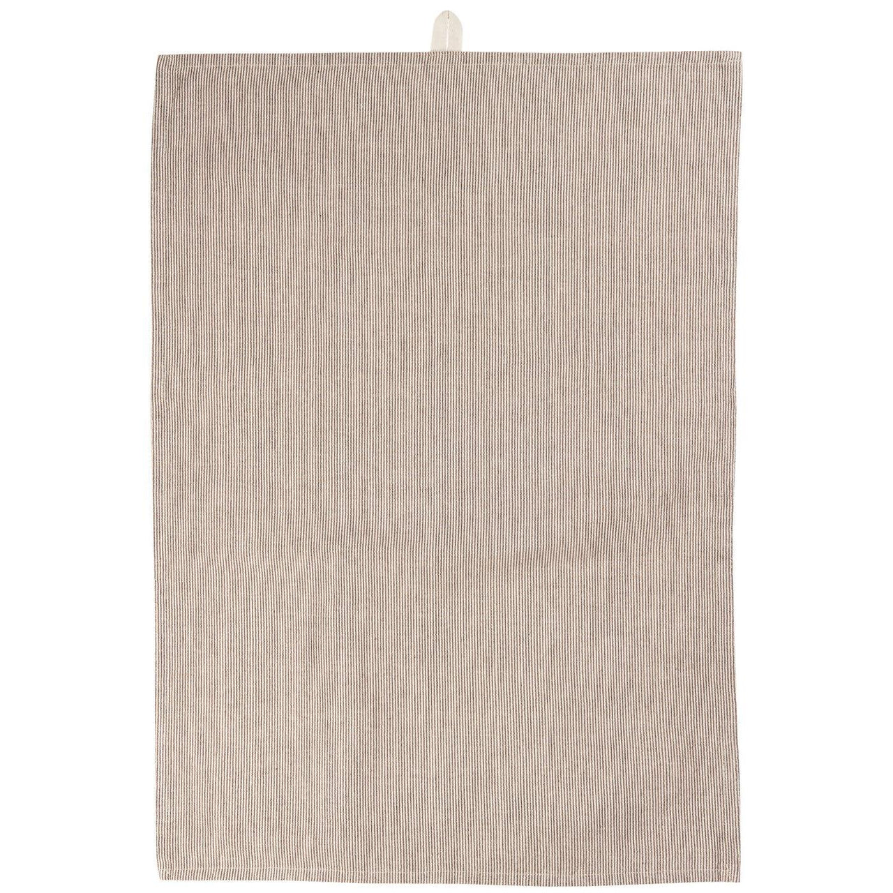 Tea Towel Johannes w/Dark Brown and Natural Stripes