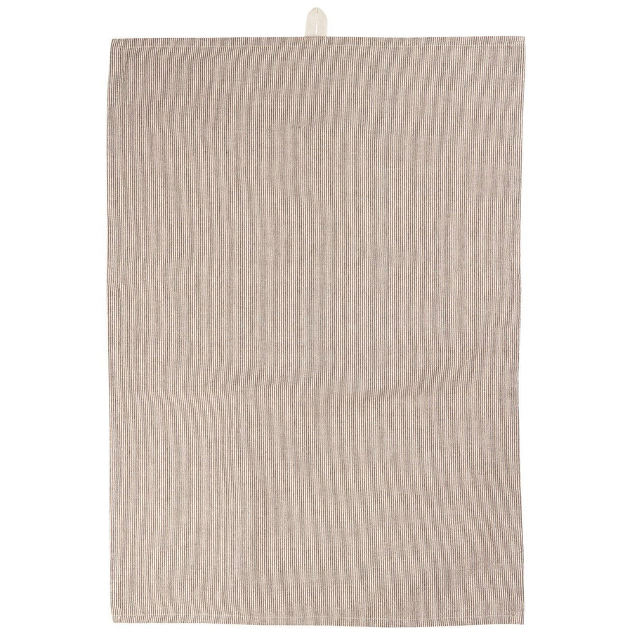 Tea Towel Johannes w/Dark Brown and Natural Stripes