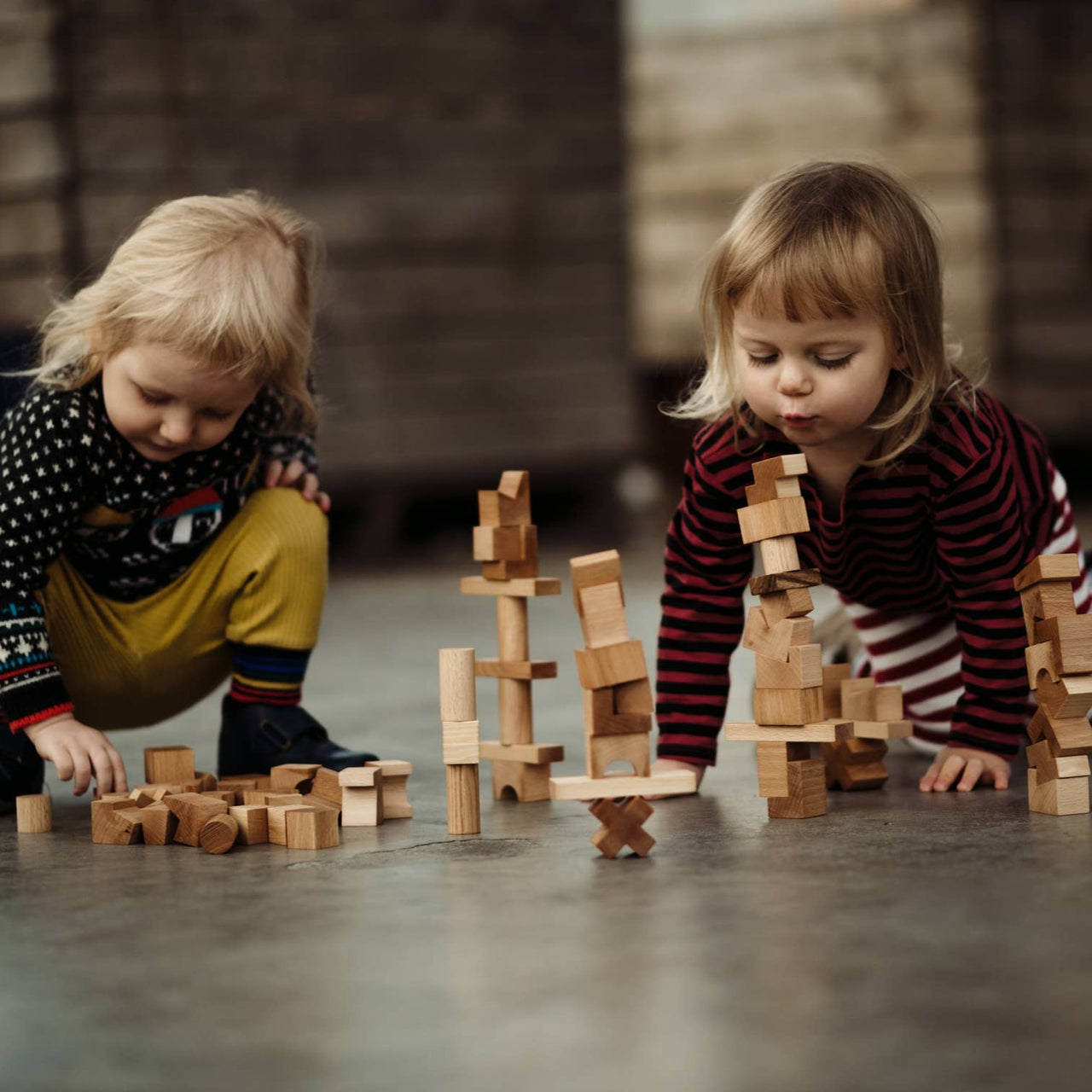 Stacking Montessori Toy Tower Natural