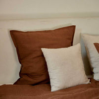 Thumbnail for Washed linen pillowcase Solid: Mocha / 65 x 65