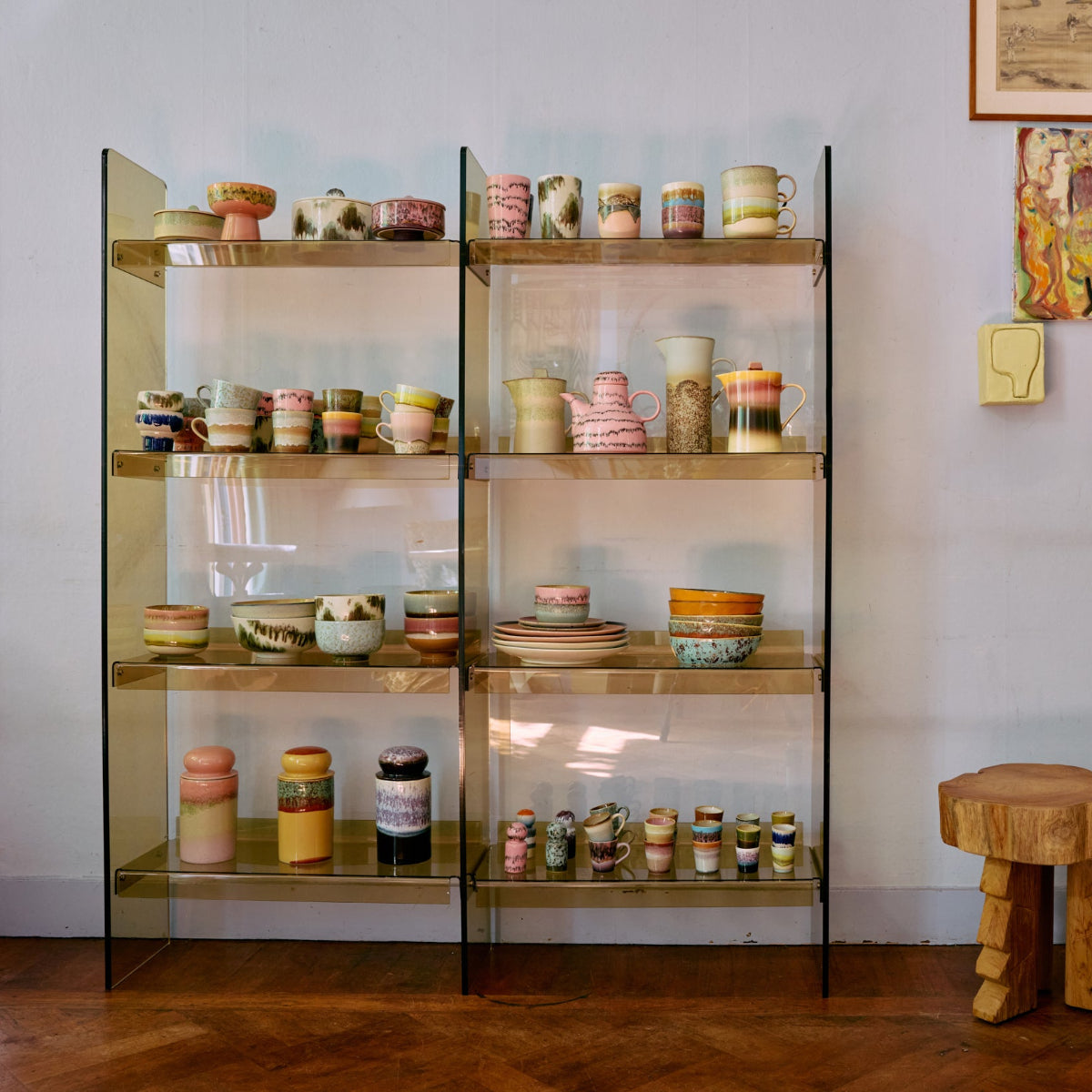 HK Living Acrylic Cabinet 160cm Olive