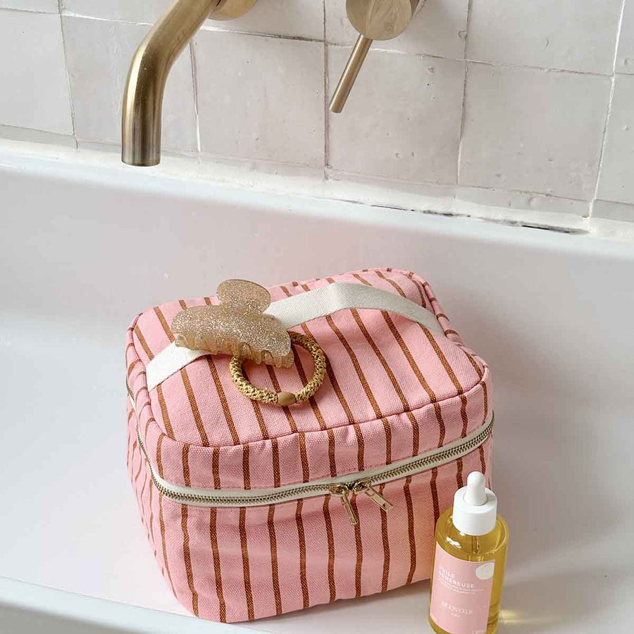 VANITY CASE OONA TENNIS PECAN / STRAWBERRY