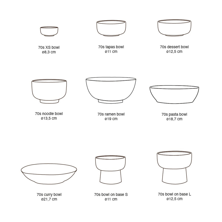 70s Ceramics: Ramen Bowl Verge, Set of 2