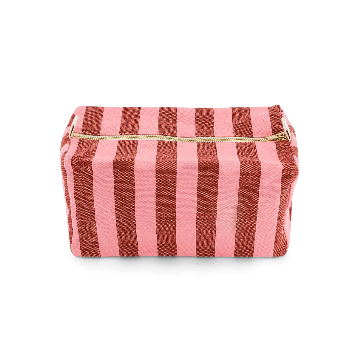 VIC TOILETRY BAG STRPES BRICK / PINK