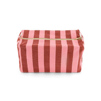 Thumbnail for VIC TOILETRY BAG STRPES BRICK / PINK