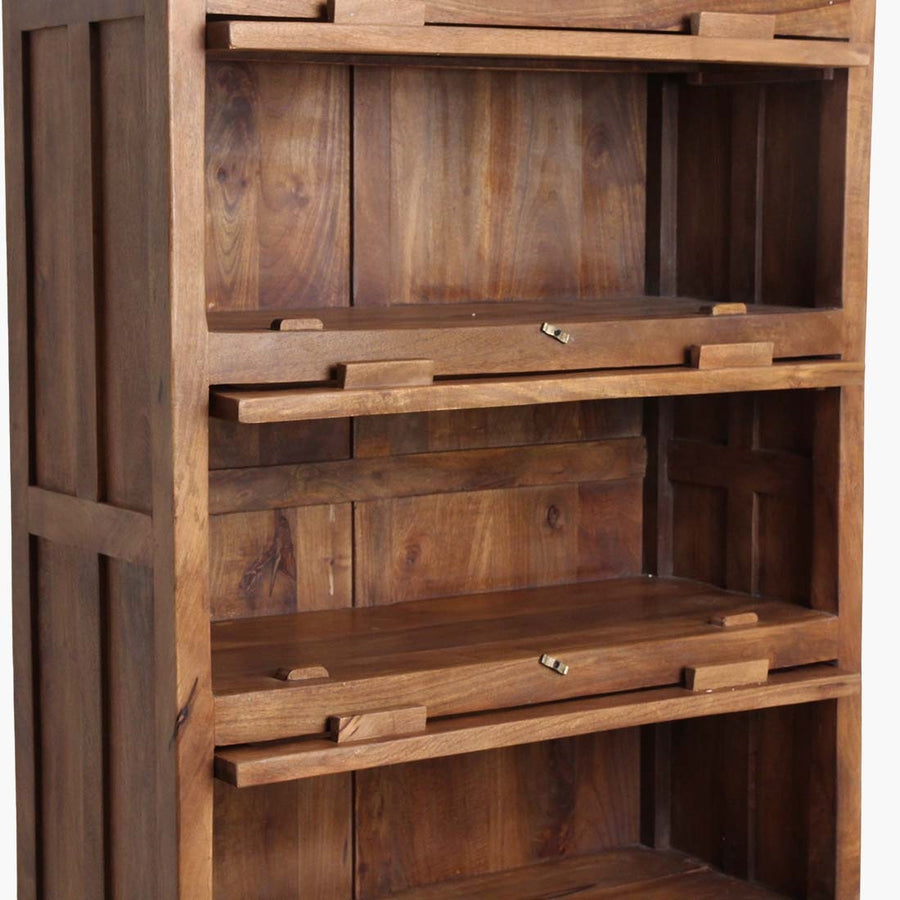 Library 5-Door Revolving Cabinet Brown