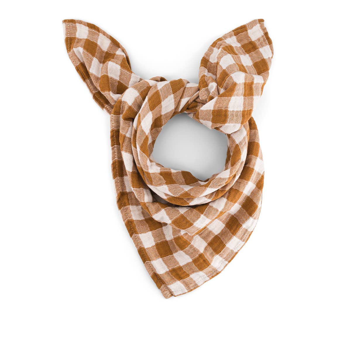 BIANCA SWADDLE GINGHAM CARAMEL: VICHY / L 110*110