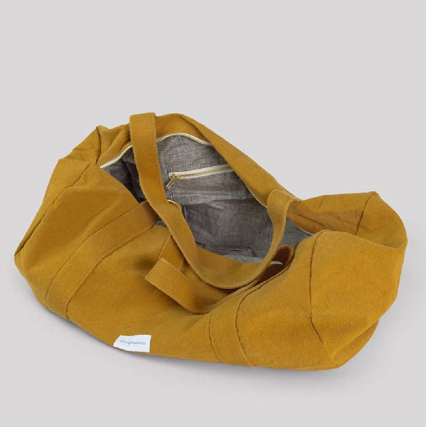 Organic Cotton Canvas Bowling Bag in Saffron Yellow