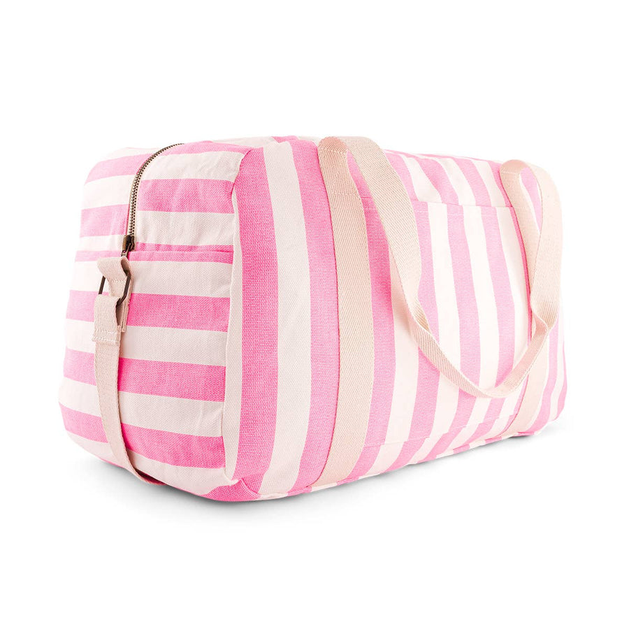 RAPHAEL DIAPER BAG - WEEKEND BAG STRIPES NEON PINK: NEON PINK / Stripe / L22*W42*H28
