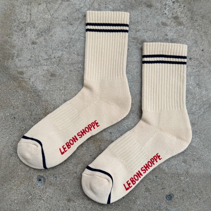 Le Bon Shoppe Boyfriend Socks: cashew