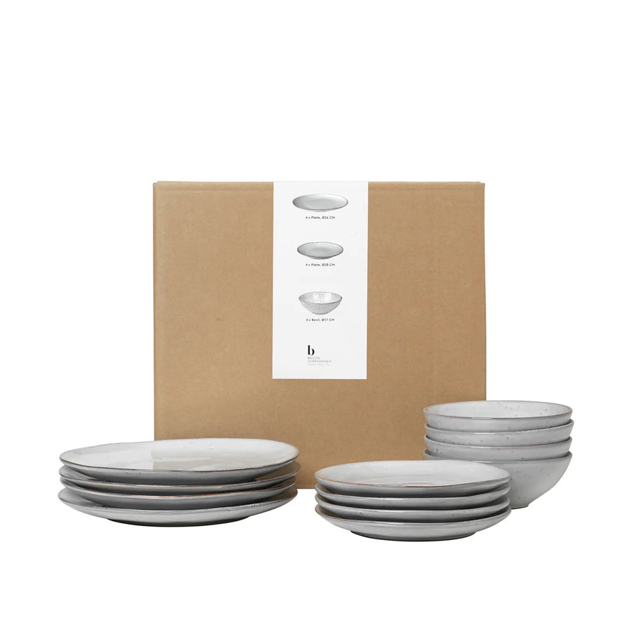 Broste Copenhagen Nordic Sand Dinner Set for Four