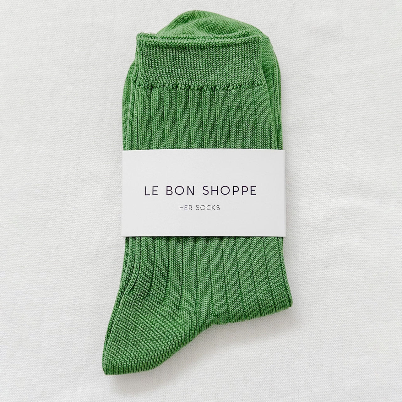 Le bon shoppe Her Socks - Mercerized Combed Cotton Rib Jade