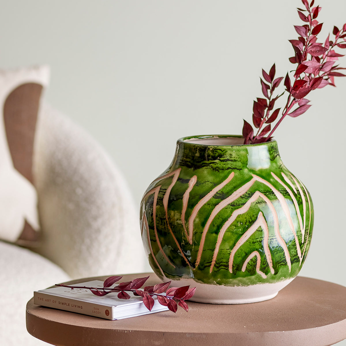 Bloomingville Eliya Vase, Green, Stoneware