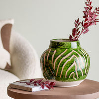 Thumbnail for Bloomingville Eliya Vase, Green, Stoneware