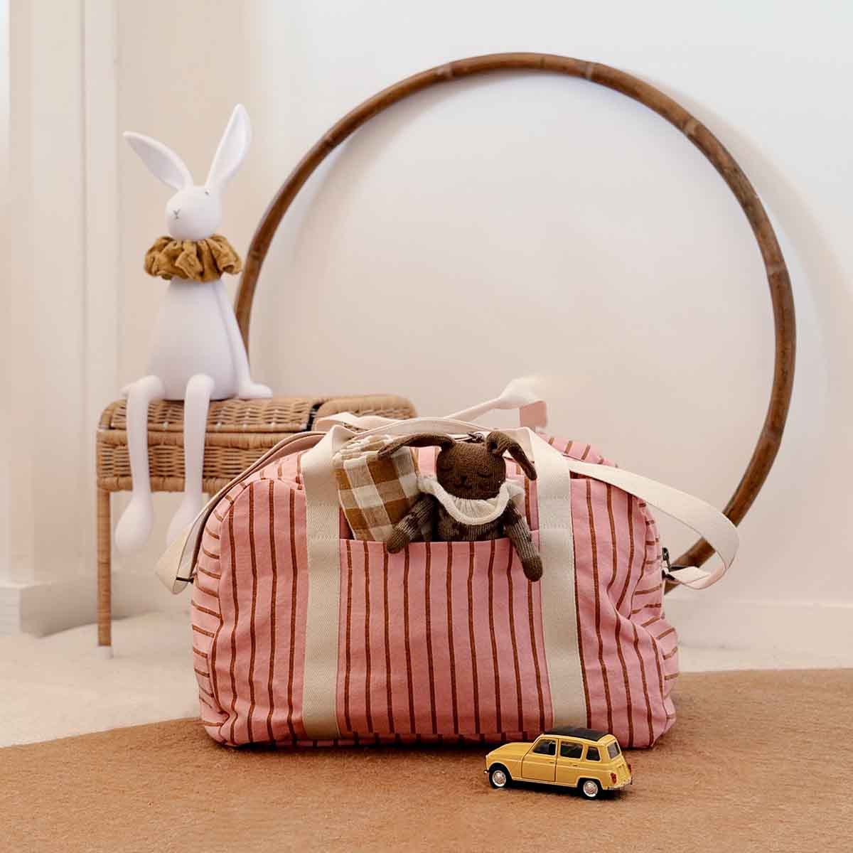 RAPHAEL DIAPER BAG - WEEKEND BAG TENNIS STRAWBERRY