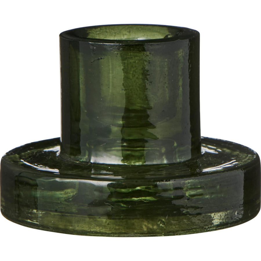 Candle Holder Glass f/1.3 cm Candle Green