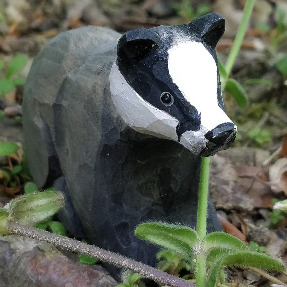 Wudimals® Wooden Badger Animal Toy