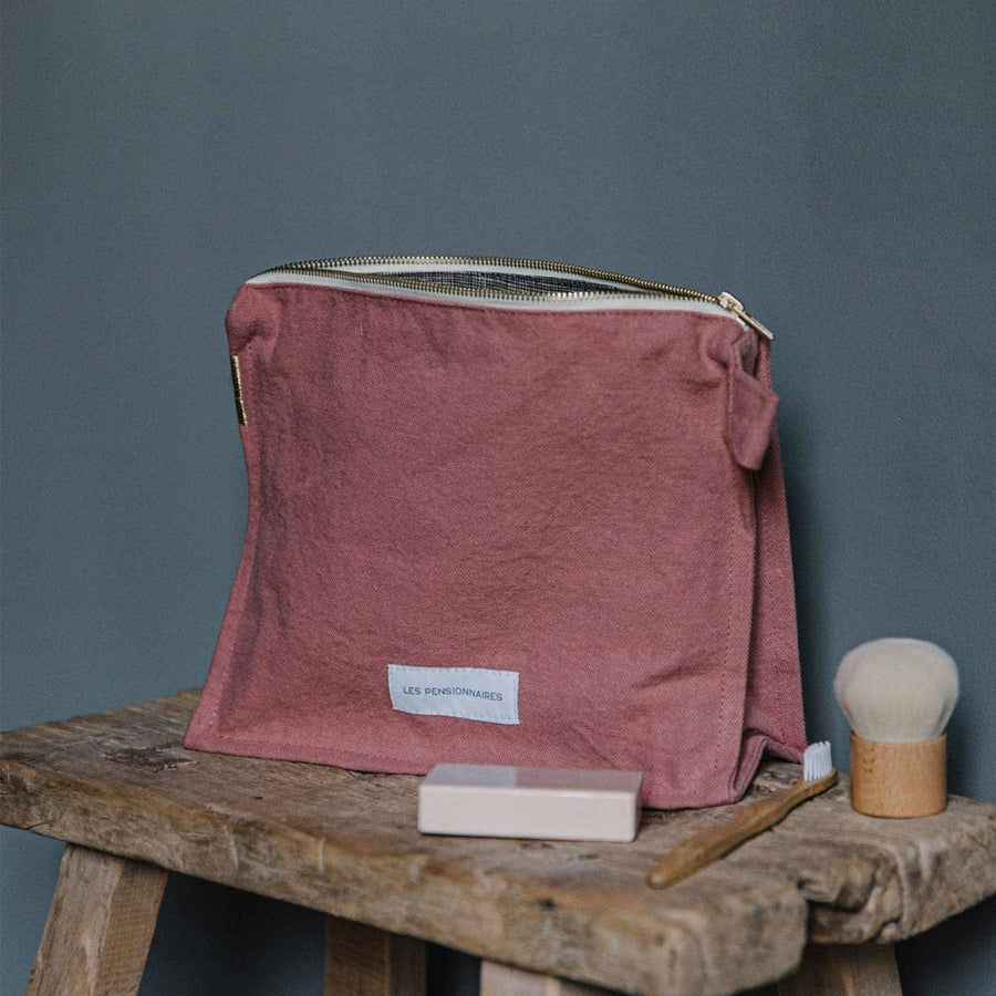 Organic Cotton Canvas Toiletry Bag Rosewood