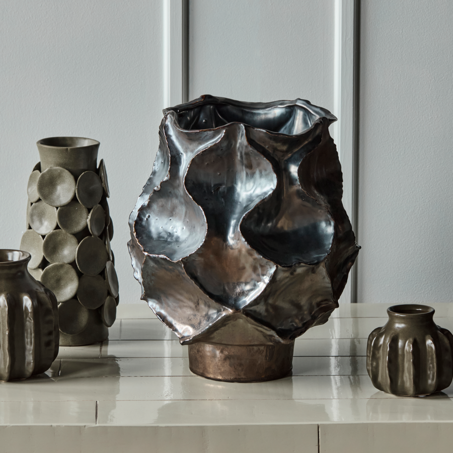 Vase, HDWaves, Antique metallic