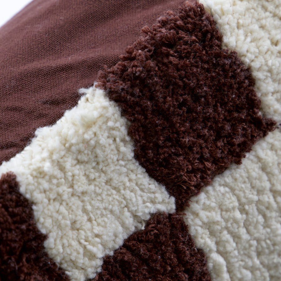 Cushion, HDChess, Brown;Off-White