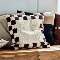 Thumbnail for Cushion, HDChess, Brown;Off-White