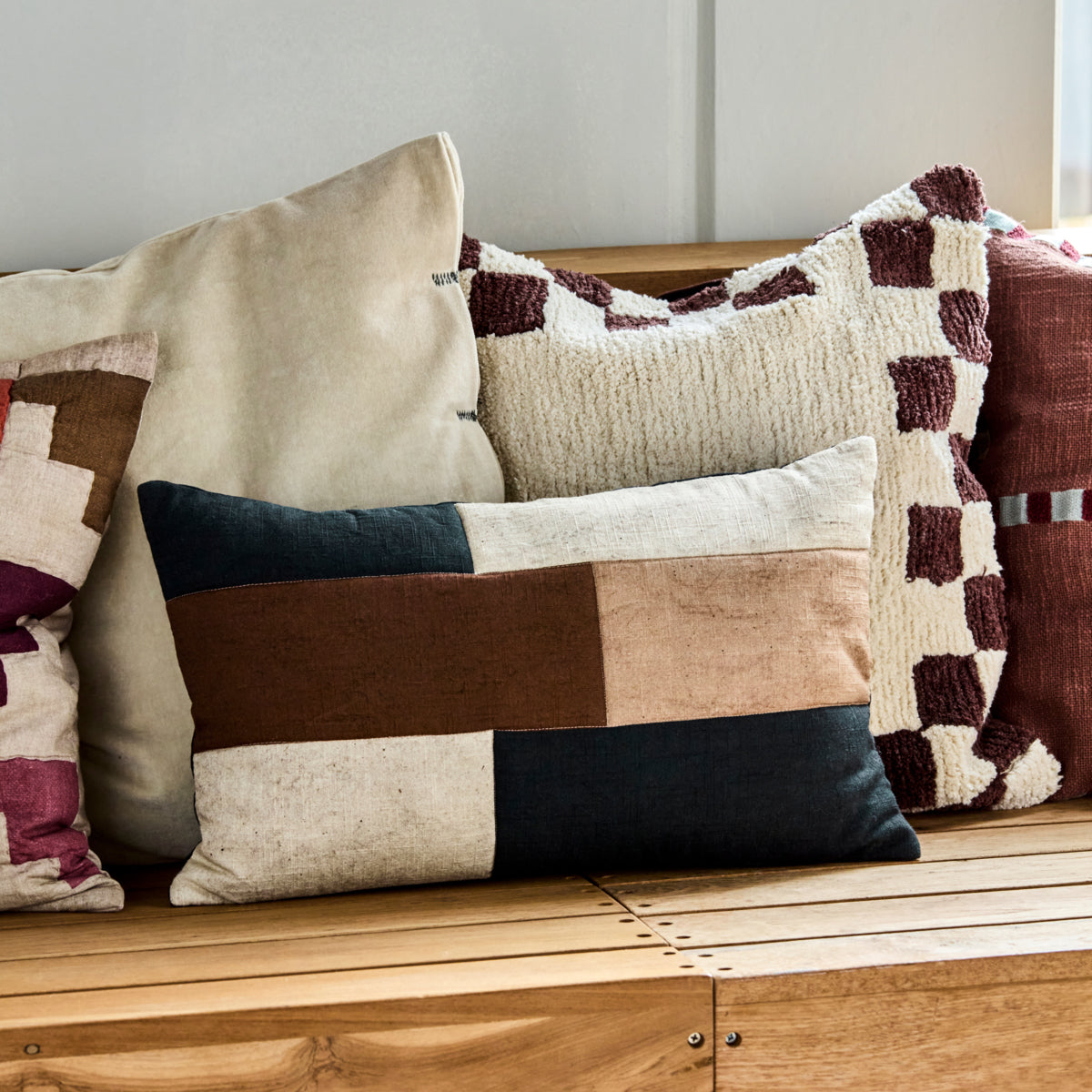 Cushion, HDPatch, Black, Sand, Brown With Inner