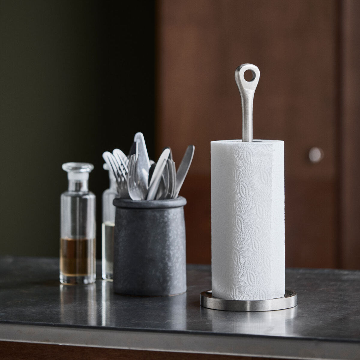 Paper Towel Holder, HDEden, Brushed Silver Finish