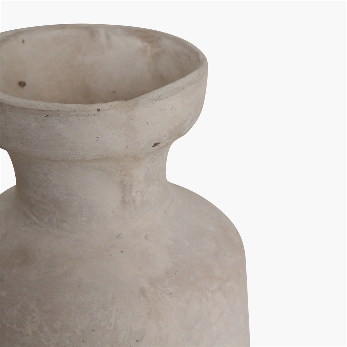 Raw Materials Chalk Vase Rayaro White Papermache and Chalkpowder