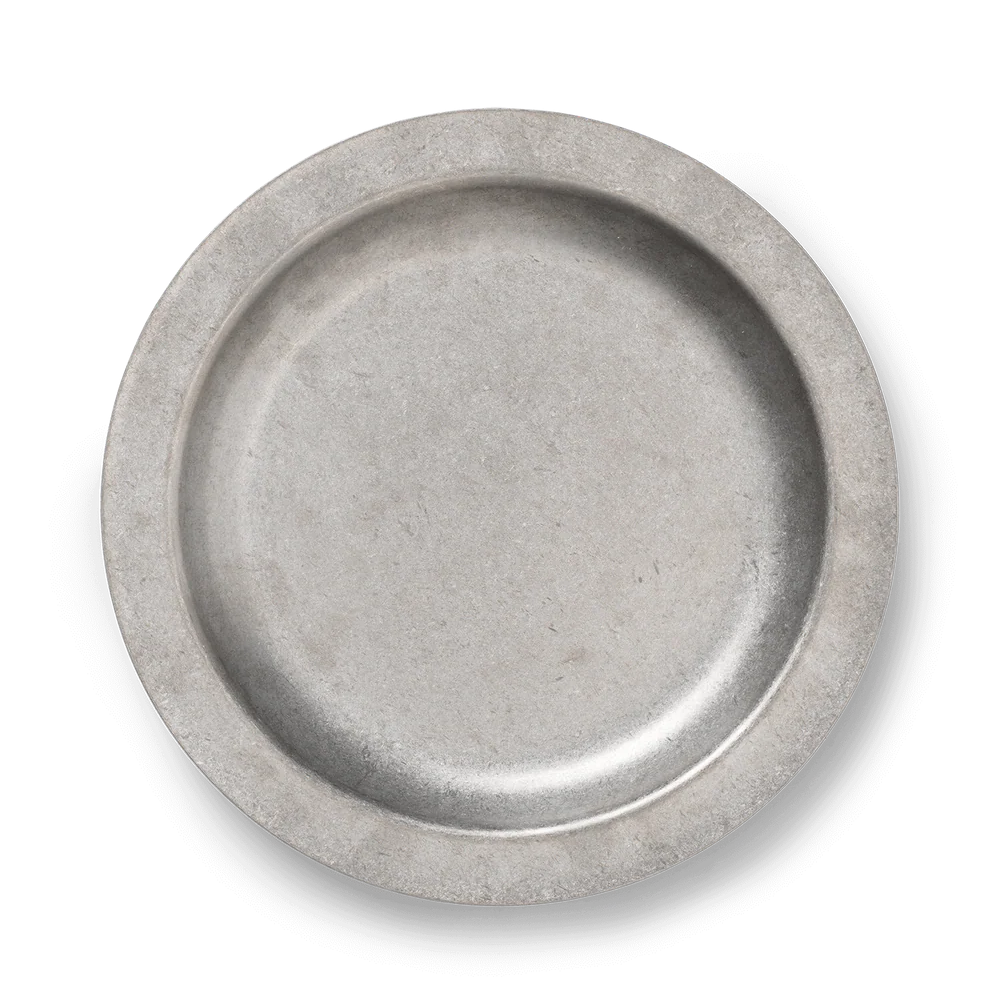Tumbled Plate - Stainless Steel
