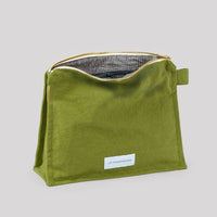 Thumbnail for Organic Cotton Canvas Toiletry Bag in Moss Green