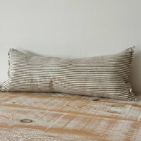 Thumbnail for Esmee Olive Stripe Bolster Cushion – Olive Stripe 80x30