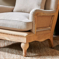 Thumbnail for Abe Linen Armchair - Stone