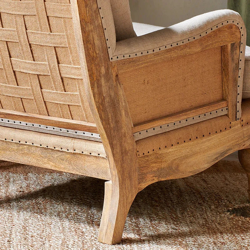 Abe Linen Armchair - Stone