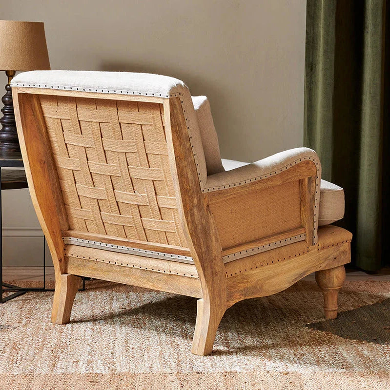 Abe Linen Armchair - Stone