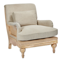 Thumbnail for Abe Linen Armchair - Stone