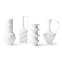 Thumbnail for HKLiving Matt White Porcelain Vases (Set of four) ACE6923