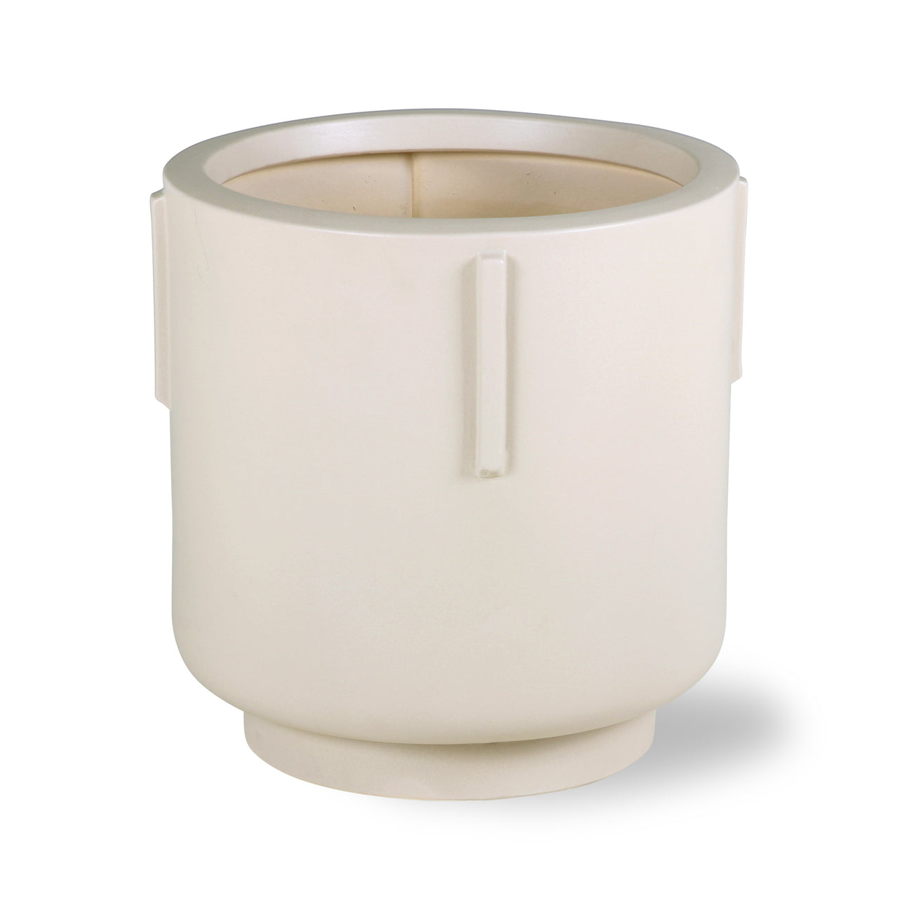 Footed Pot Earthenware Cream