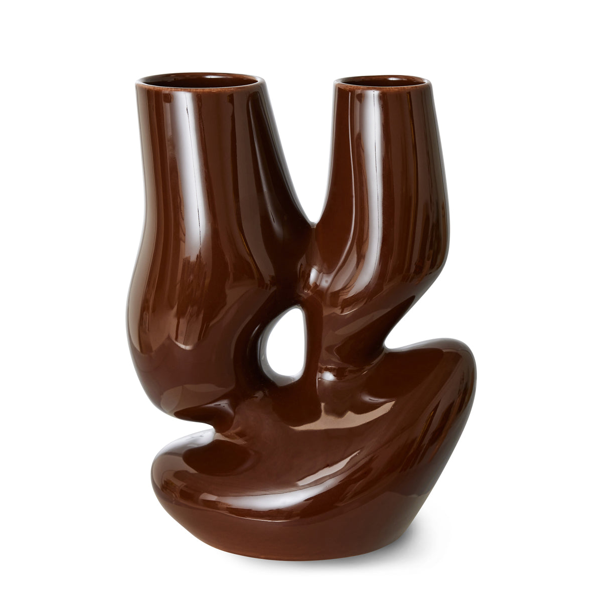 HKLiving Ceramics: Vase Organic Espresso L ACE7197