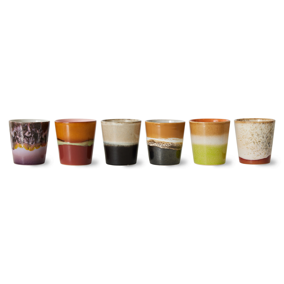 HKLiving 70s Ceramics Coffee Mugs Soil (Set of 6) ACE7222