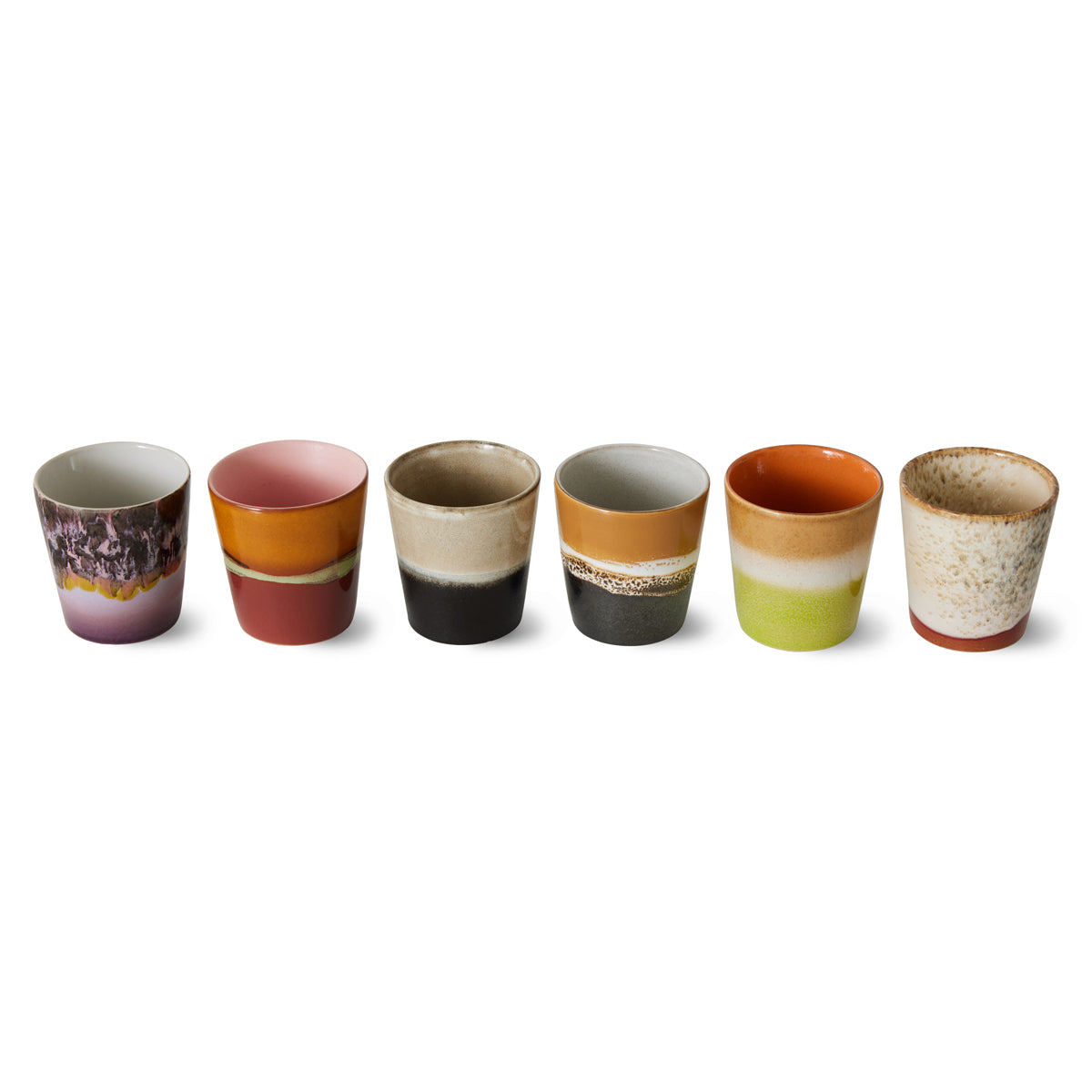 HKLiving 70s Ceramics Coffee Mugs Soil (Set of 6) ACE7222