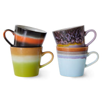 Thumbnail for HKLiving 70s ceramics: cappuccino mugs, Solid (set of 4) ACE7231