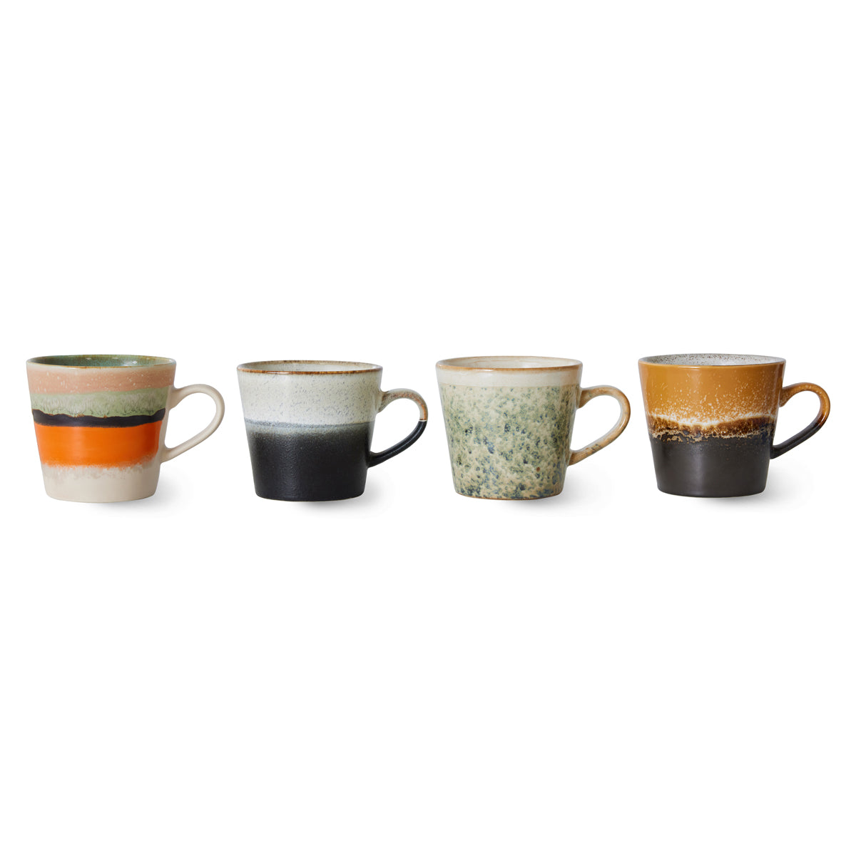 HKLiving 70s Ceramics Cappuccino Mugs Verve (set of 4) ACE7236